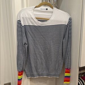 Chinti & Parker Striped Women's Top - White and Multicolor